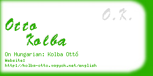 otto kolba business card