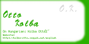 otto kolba business card